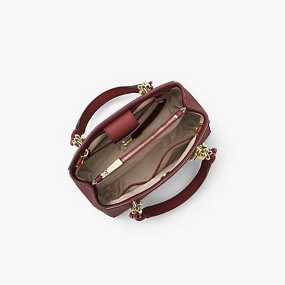 Michael Kors Red Leather Satchel - Picture 2 of 3